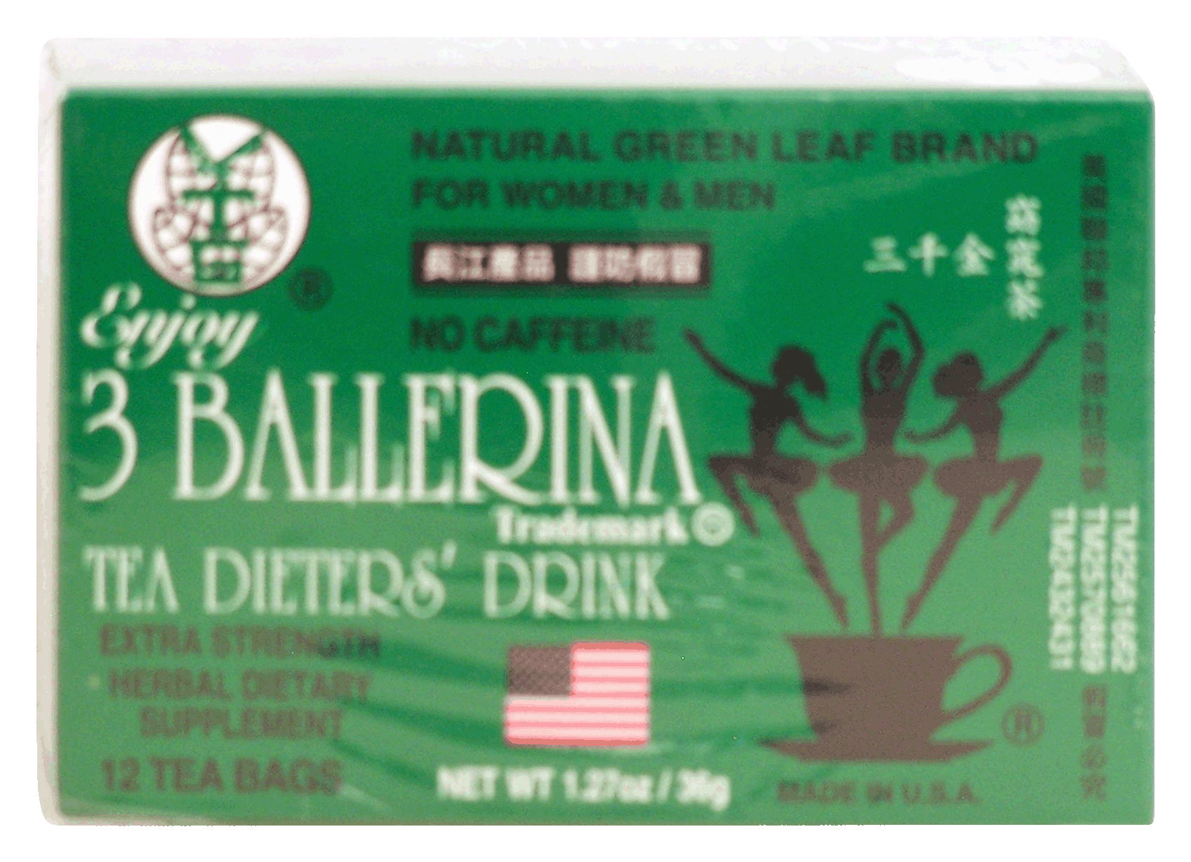 3 Ballerina  tea dieter's drink, extra strength herbal dietary supplement, 12-bags Full-Size Picture